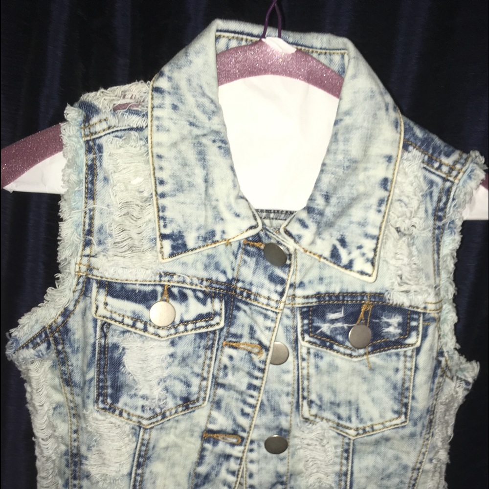Ripped Jean Jacket / Vest